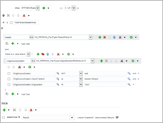 「マスター・レコードの選択」生存ルールの定義が完了した「マスターの選択」ページ。