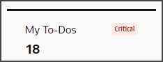 このスクリーンショットは、「自分のTo-Do」メトリック・カードを示しています。
