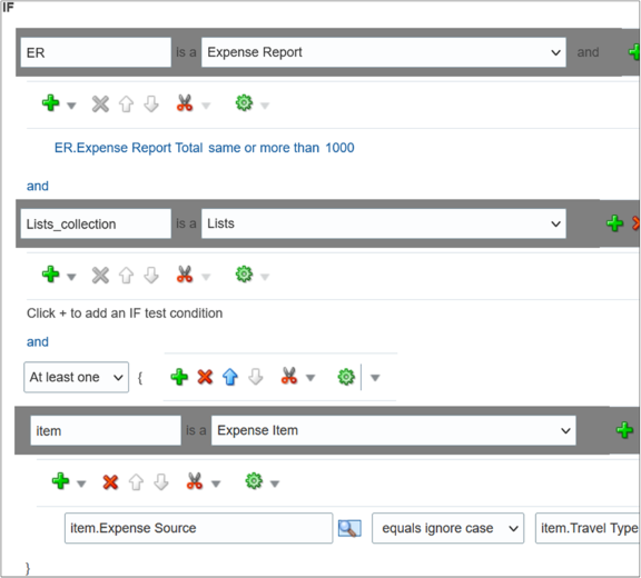 拡張モードのルールのIfセクション