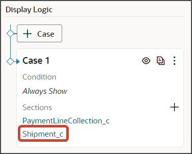 このスクリーンショットは、Shipment_cセクションを示しています。