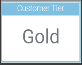 Infolet displaying a single business component field: the Customer Tier field for a contact: This image is described in the surrounding text