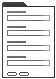 Generic Layout of the DotComAppletForm1Col Template. In this image of a template, there is a tab at the beginning of the image. After that, label and field pairs appear in a column. At the end of the form, there are placeholders for two buttons.