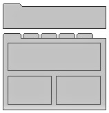 Generic Layout of the DotComViewDetailMultiChild Template. This image is described in surrounded text.