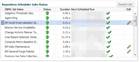 「リポジトリ・スケジューラ・ジョブ・ステータス」領域