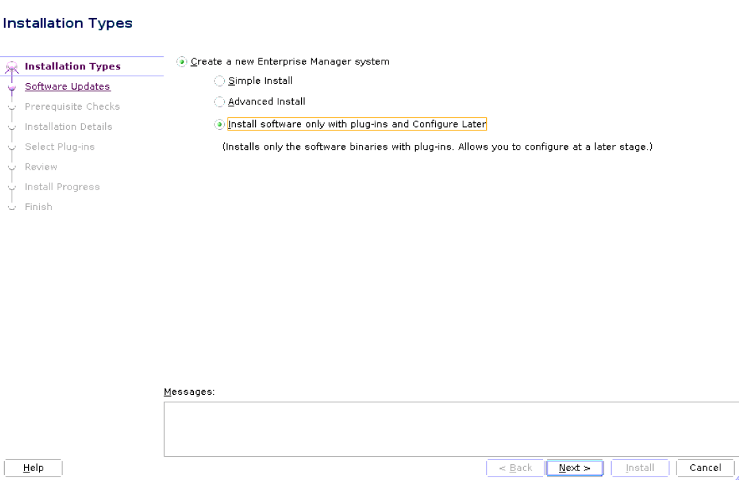 インストール・タイプ・ウィザード