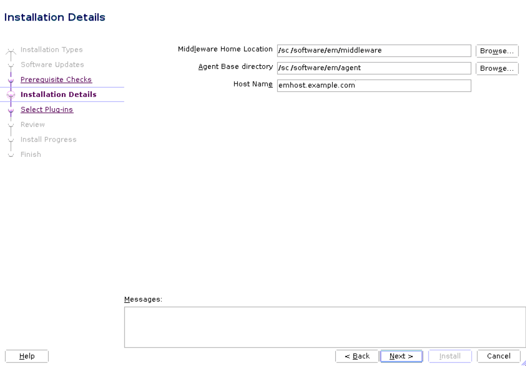 インストールの詳細