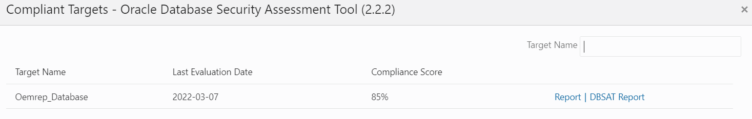 コンプライアンスとDBSAT RAWの両方のHTMLレポート・オプション コンプライアンスとDBSAT RAWの両方のHTMLレポート・オプション