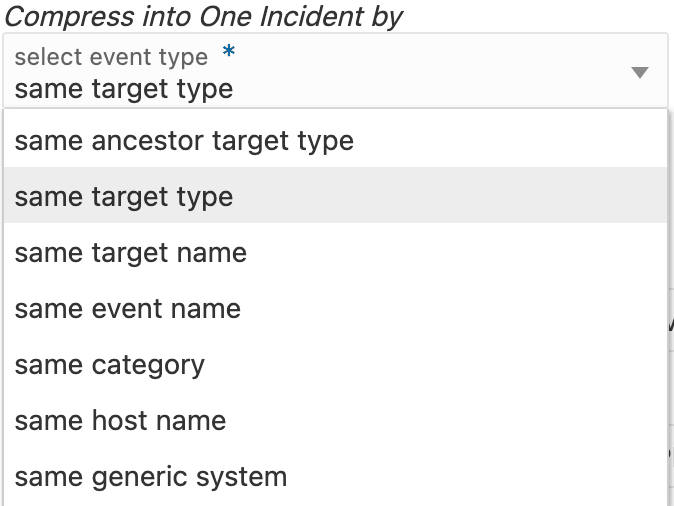 圧縮ロジックを選択します。