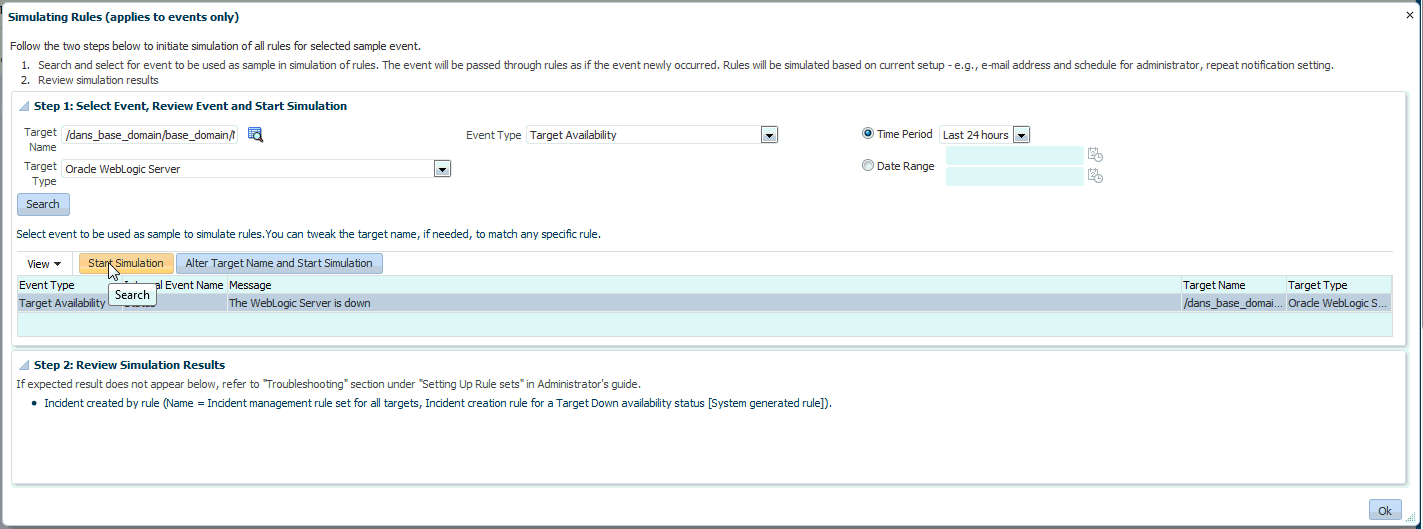 結果が表示されたシミュレーション