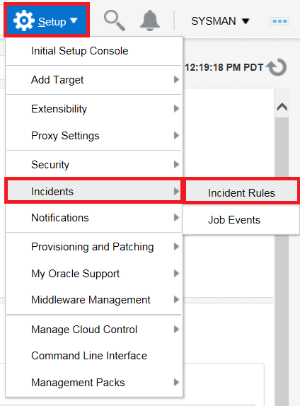 インシデント・ルール・メニュー インシデント・ルール・メニュー