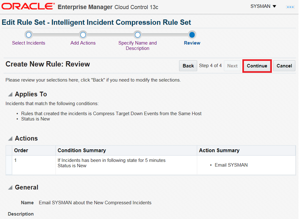 名前と説明の確認 名前と説明の確認