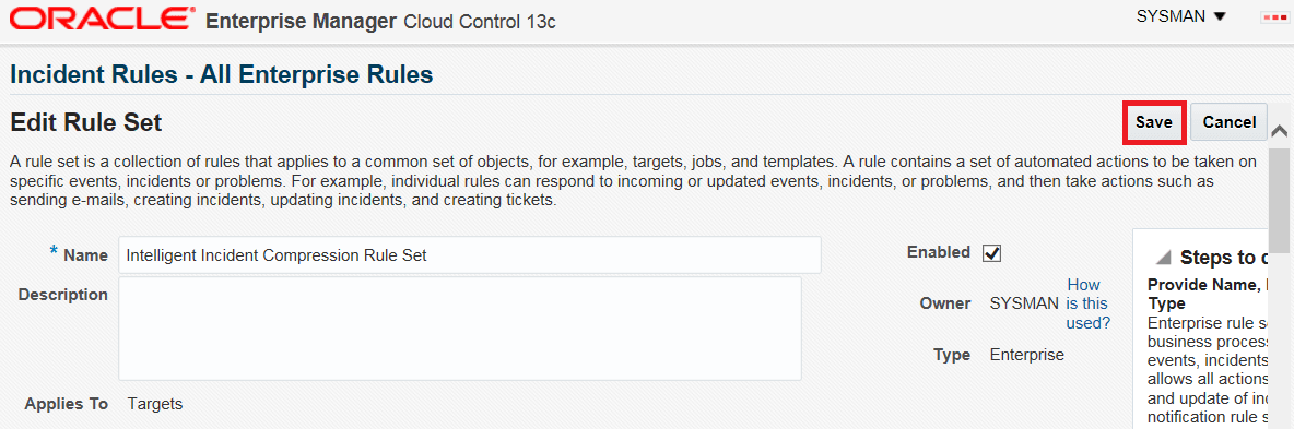 ルール・セットの保存 ルール・セットの保存