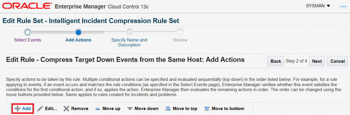 条件付きアクションの追加。 条件付きアクションの追加。
