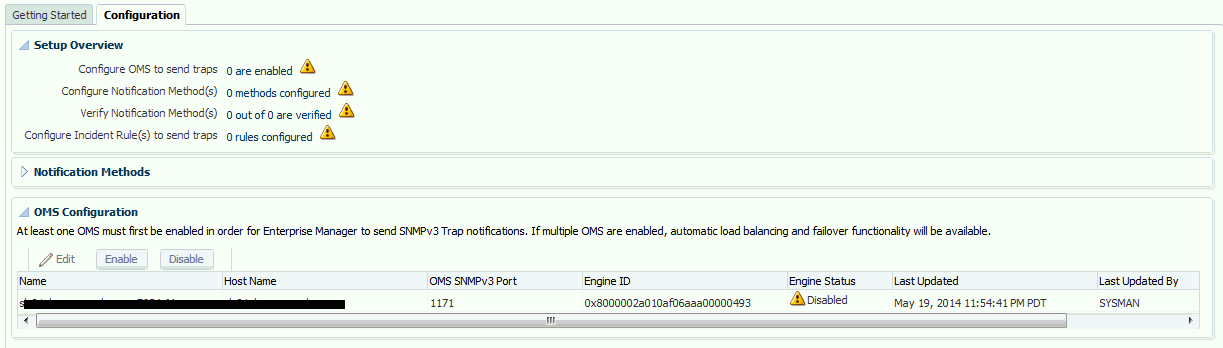 構成ページを表示します。