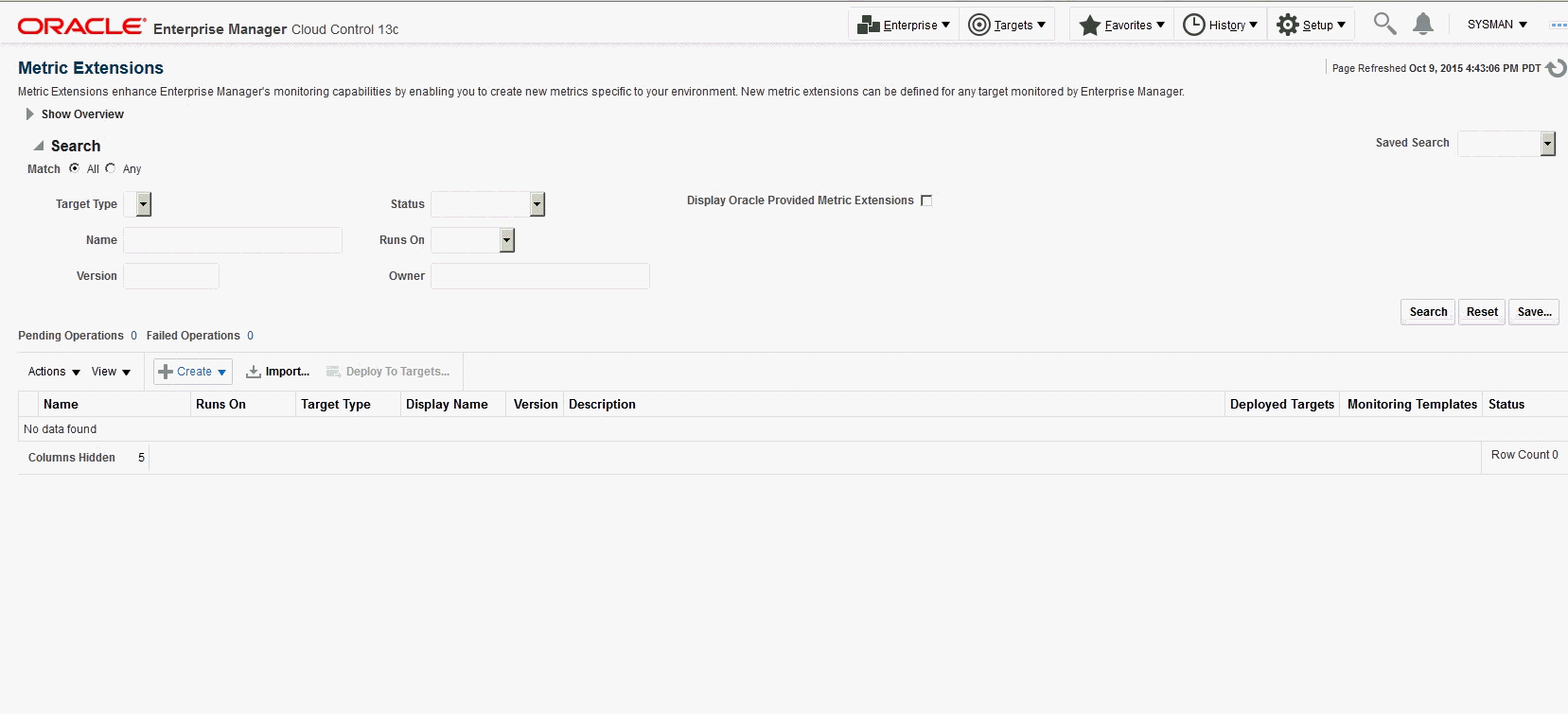 画像は、開始されたメトリック拡張プロセスの作成プロセスを示しています。