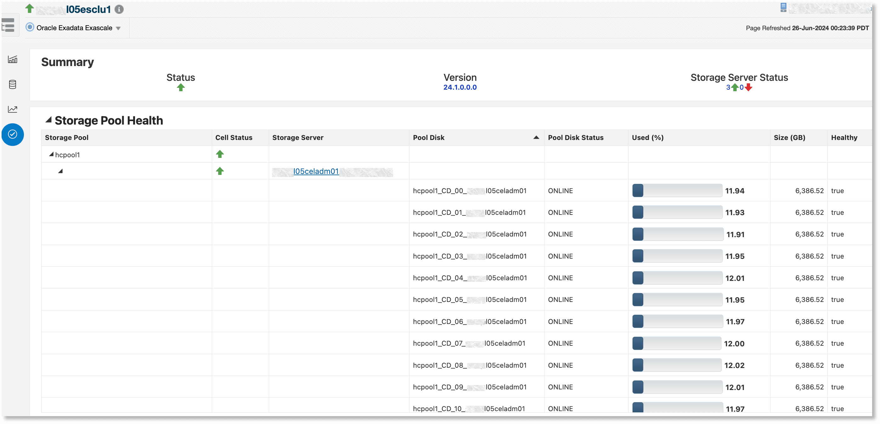 ストレージ・プール・ヘルス