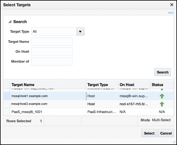 エンティティ・ターゲットの選択