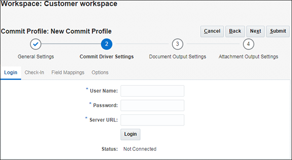 コンテンツ・コミット・ドライバ設定