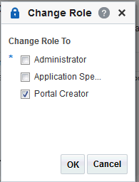 ユーザーのアプリケーション・ロールの変更