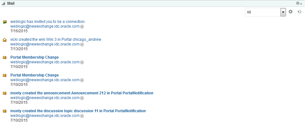 WebCenter Portalの「メール」