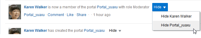ポータルteamsite2を非表示にする選択
