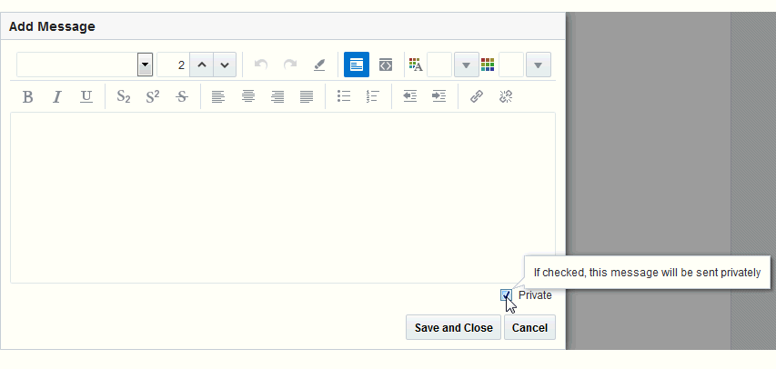 「メッセージの追加」ダイアログ
