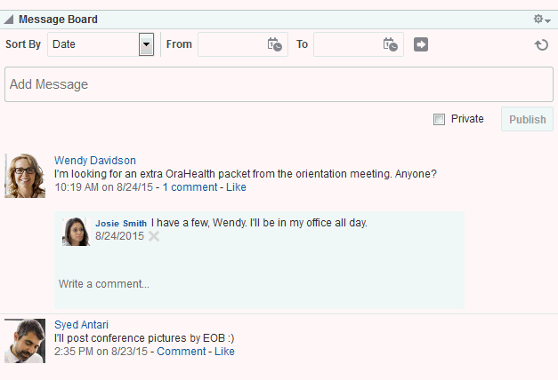 メッセージ・ボード