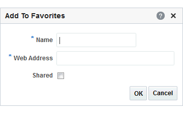 「お気に入りに追加」ダイアログ