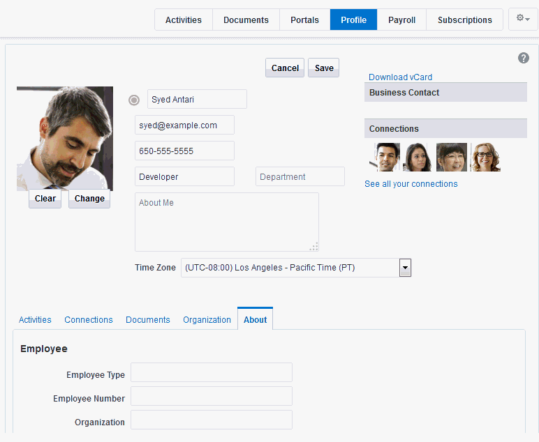 編集モードのプロファイル