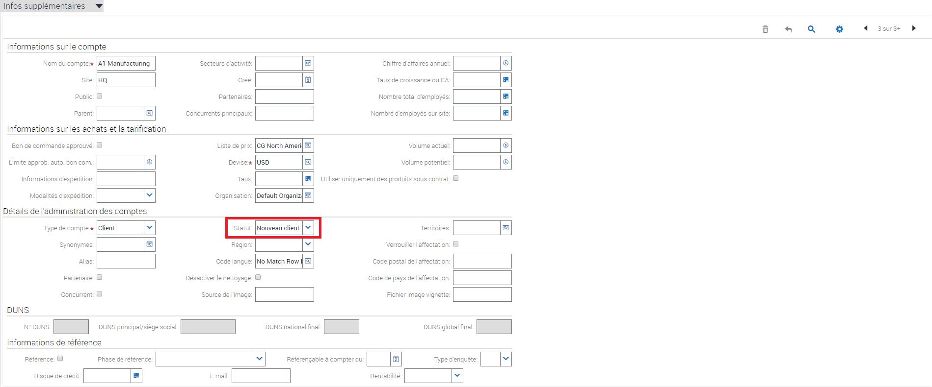 French User’s New Customer Screen: This image is described in the surrounding text.