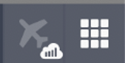 This image is a pictorial representation of the airplane with cloud icon.