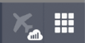 This image is a pictorial representation of the airplane with cloud icon.