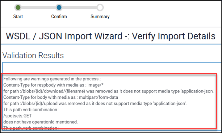 This image shows warnings.