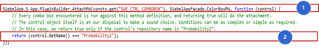 Attaching the Plug-in Wrapper to a Control: This image is described in the surrounding text.