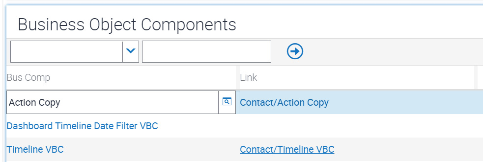 Required framework business components mapped to the business object: This image is described in the surrounding text.