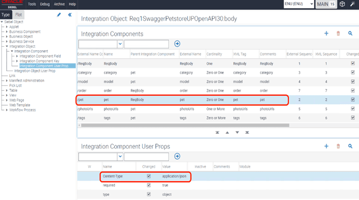 The surrounding text describes the integration component user properties listed in the Integration Components pane.