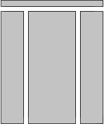 Generic Layout of the View_25_50_25 Template. This image is described in surrounding text.