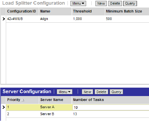 Example of Load Splitter Configuration: This image is described in the surrounding text.