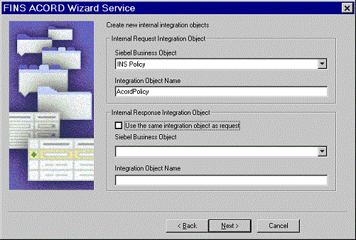 This is an image of the FINS ACORD Wizard Service. This image is described in surrounding text.