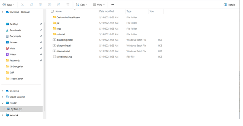 Installation folder names