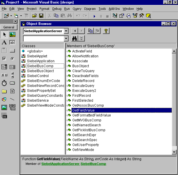 Example of an Object Browser in a COM Programming Tool: This image is described in the surrounding text.