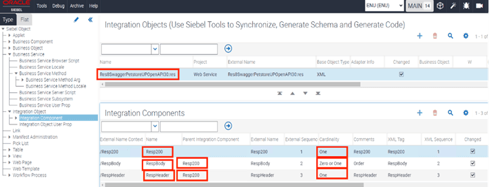 The surrounding text describes the Integration Components, their parent, and cardinality.