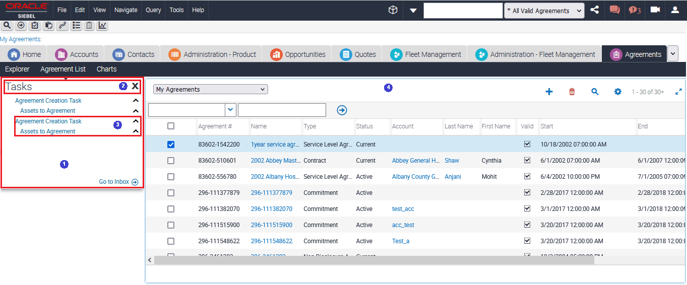 Example of a Context Pane and Standard View: This image is described in the surrounding text.