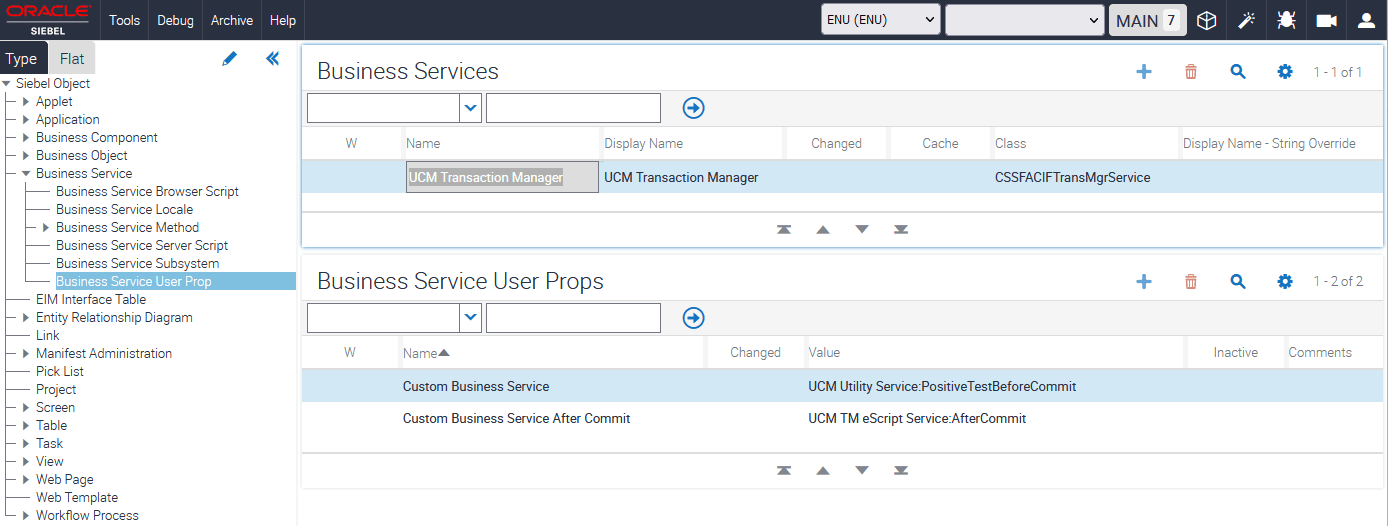 UCM Transaction Manager’s callback functions for both real-time and batch process.
