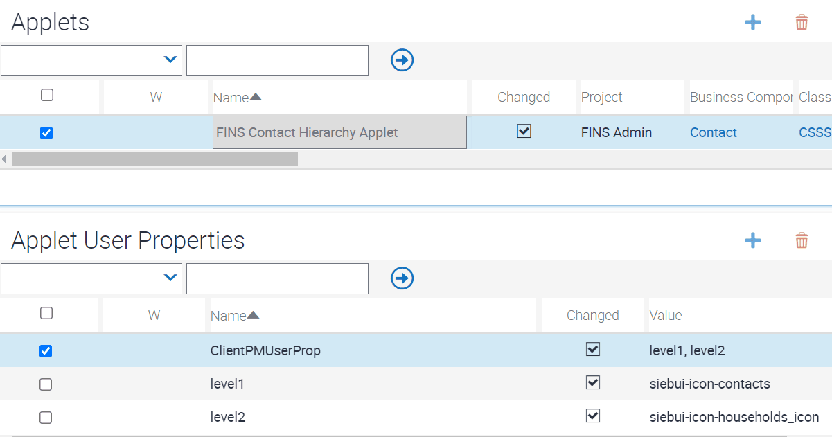 Example of applet user properties to support images for hierarchy applet: This image is described in the surrounding text.