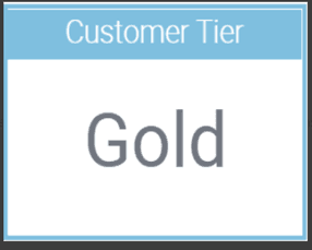 Infolet displaying a single business component field: the Customer Tier field for a contact: This image is described in the surrounding text