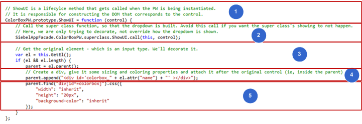 Customizing the Plug-in Wrapper to Display the Control Identity: This image is described in the surrounding text.