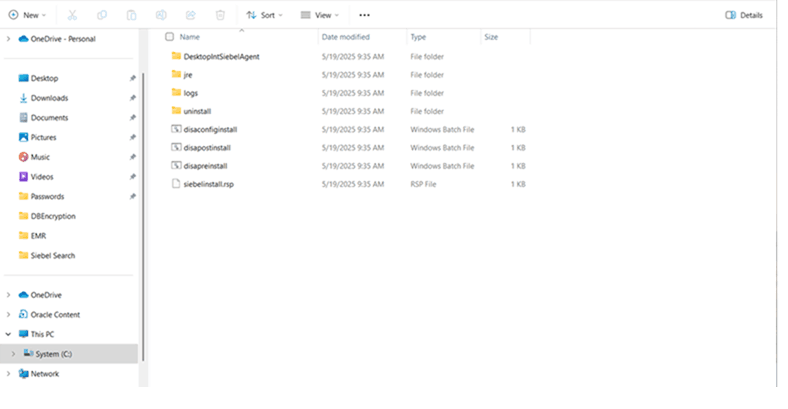 Installation folder names