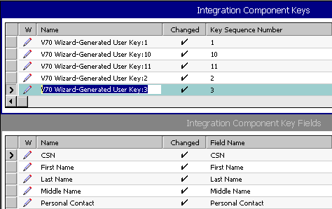Contact Integration Component Key Fields. This image is described in surrounding text.