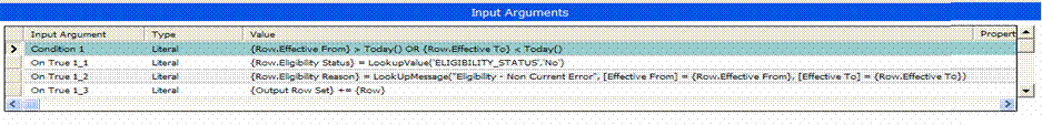 Example of Conditions and Actions for a PSP Procedure. This image is described in surrounding text.